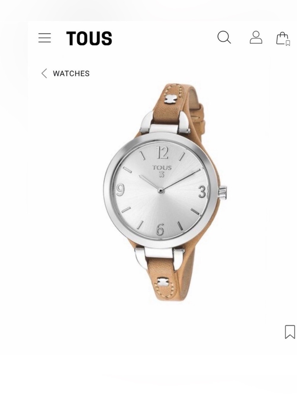 TOUS Brown Leather Watch